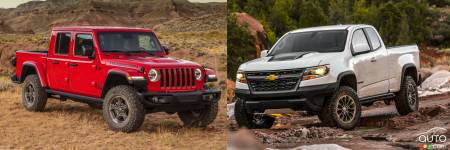 Comparaison : Jeep Gladiator 2020 vs Chevrolet Colorado ZR2